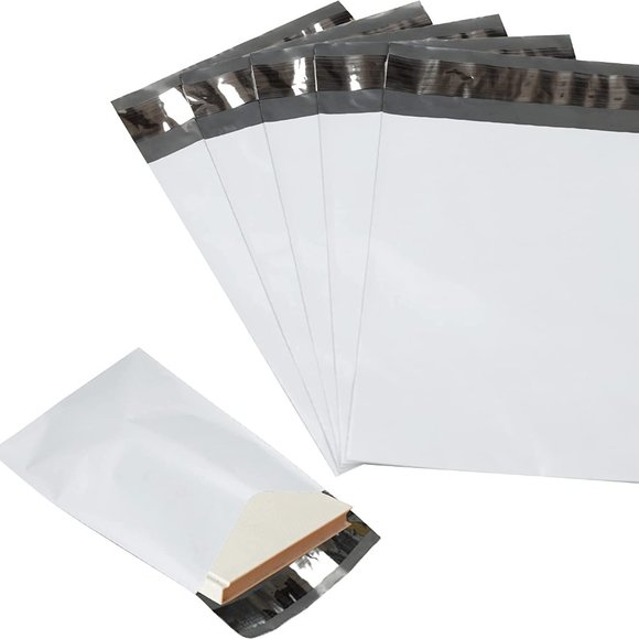 Pack Secure Seal White Poly Mailers Shipping Bags - Safe Shipping with 4x6 M - Picture 2 of 6